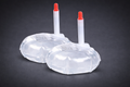 Two long-pipe hand-sanitiser refill bags for older Germstar dispensers