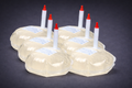 Six long-pipe antibacterial soap refill bags for older Germstar dispensers