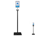 Black floor stand for a Healthy Splash touchless dispenser