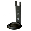 Black tabletop stand for a Healthy Splash touchless dispenser